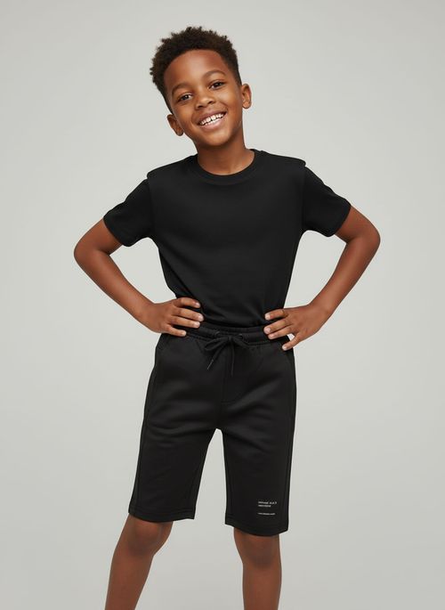 Shorts Cargo Infantil Menino Preto Juvenil