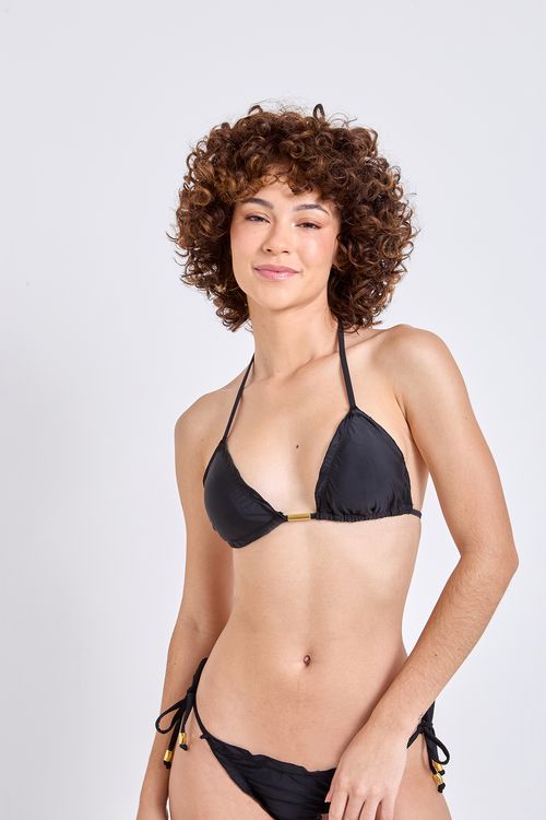 Biquíni Top Cortininha Feminino Preto