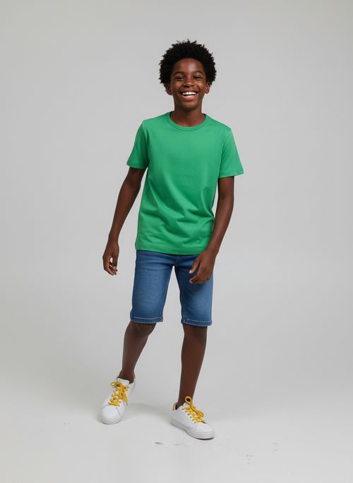 Camiseta m/c inf 4/8 nos liso verde medi verde medio