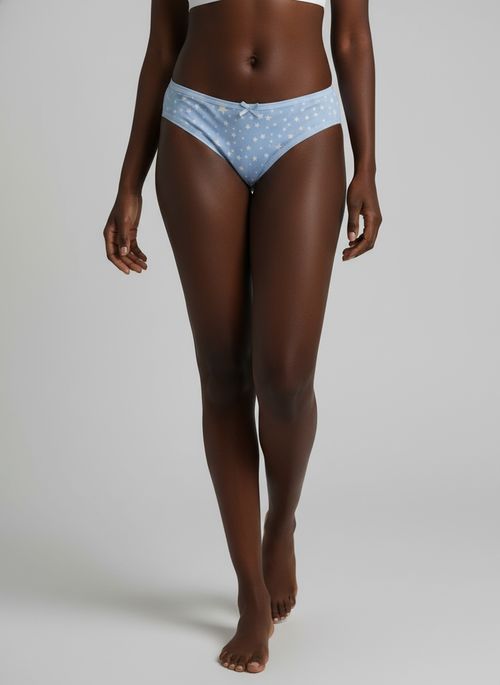 Kit calc 2x1 estampada estrela azul estampado