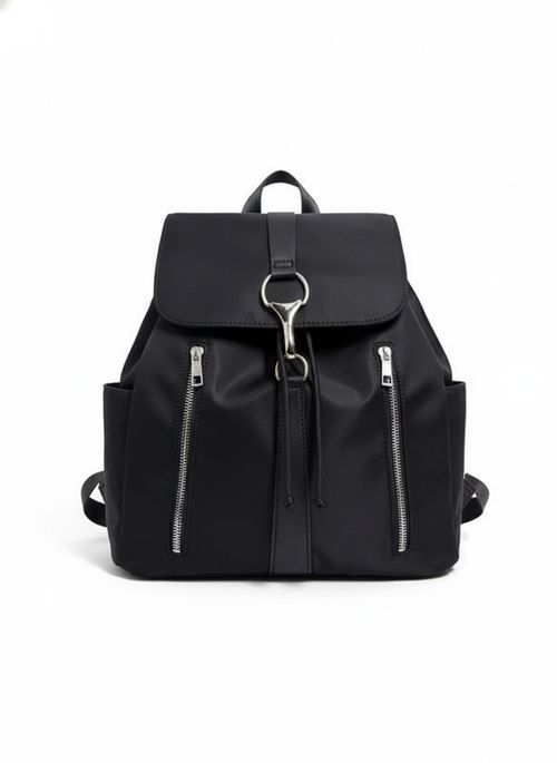 Aces aib087 mochila sacola nylon preto marrom escuro