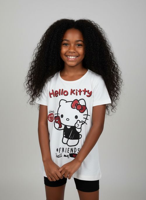 Blusa inf10/16nas hello kitty bege off white