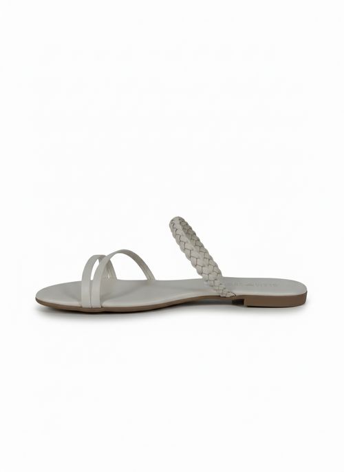 Rasteira trançada nara94/160 off white off white