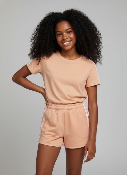 Short inf10/16nas coral neon laranja neon