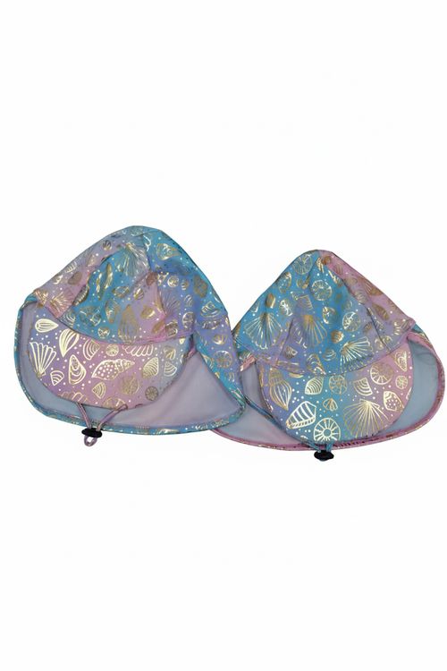 Chapéu de Praia Feminino Degradê Estampa Sereia