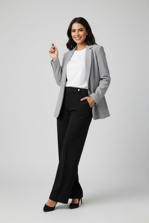 Calça Feminina Ponto Roma Preta