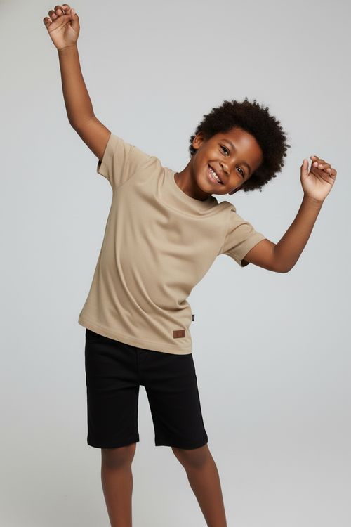 Blusa Infantil Menina Bege Claro