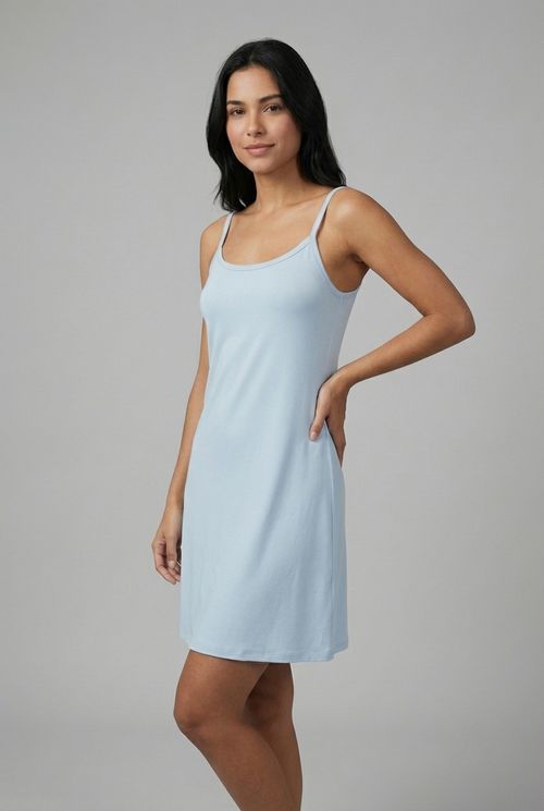 Camisola Feminina Azul Celeste Sem Estampa