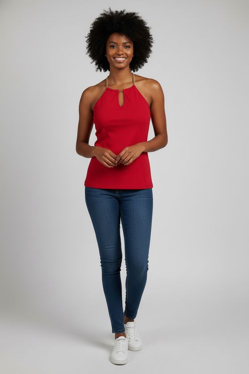 Regata Halter Feminina Vermelha