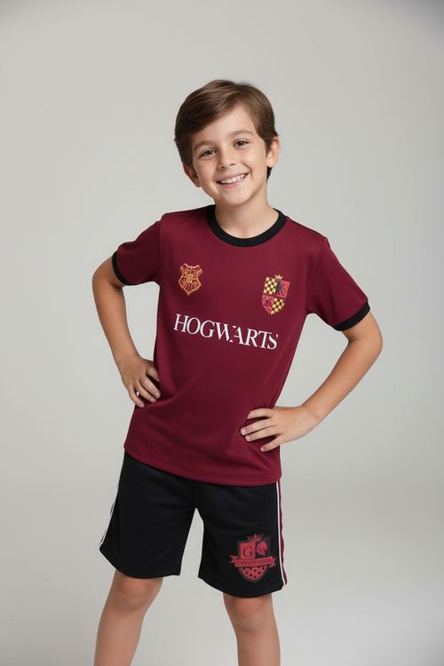 Conjunto Infantil Vinho e Preto Hogwarts