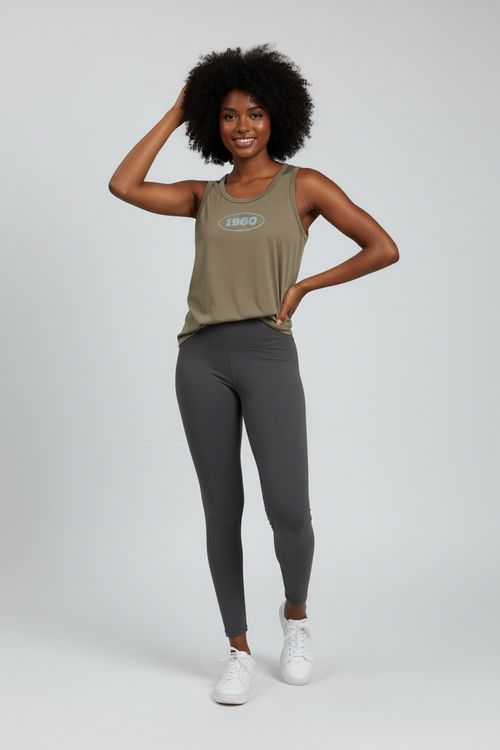 Regata Feminina Verde Oliva Estampa 1960