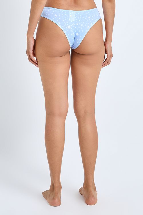 Calcinha Feminina Azul Estrelas