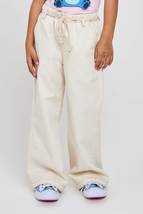 Calça jeans inf4/8nas white denin off white
