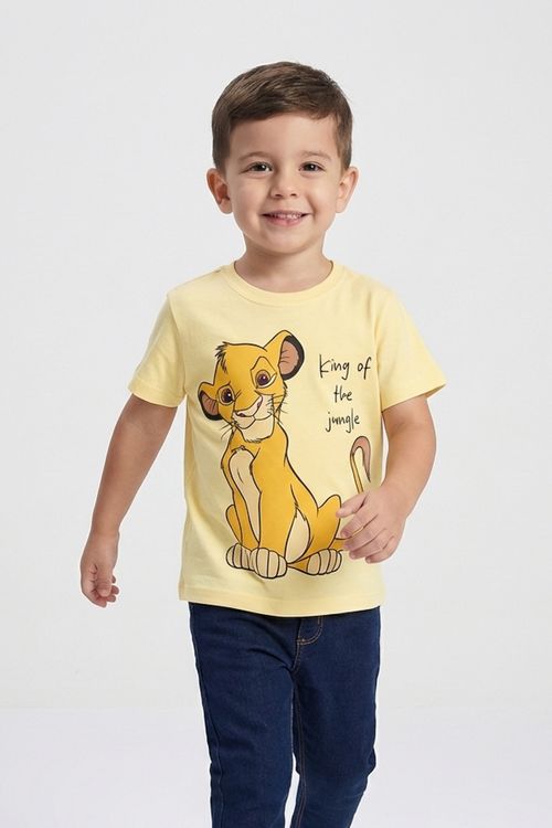 Camiseta Infantil Básica Bege Médio Simba