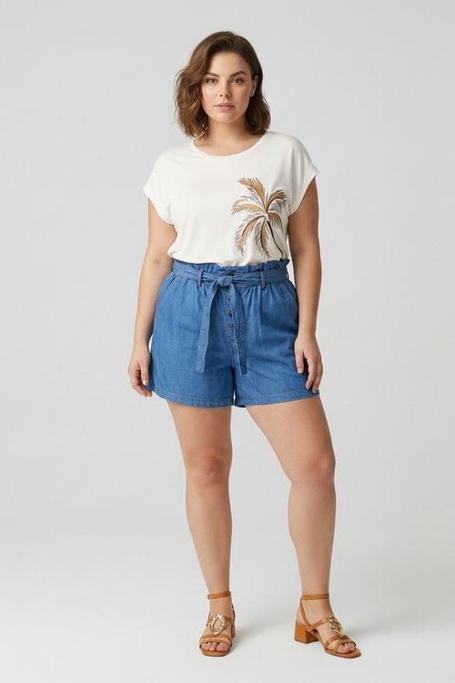 Shorts Feminino Clochard Jeans Azul Claro