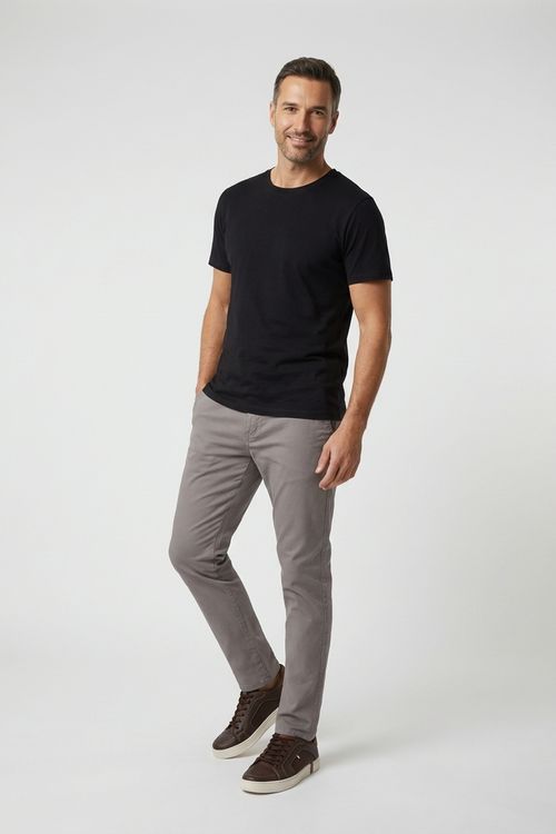 Calça Masculina Chino Cinza Médio