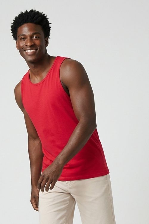 Regata Alongada Masculina Vermelho Médio