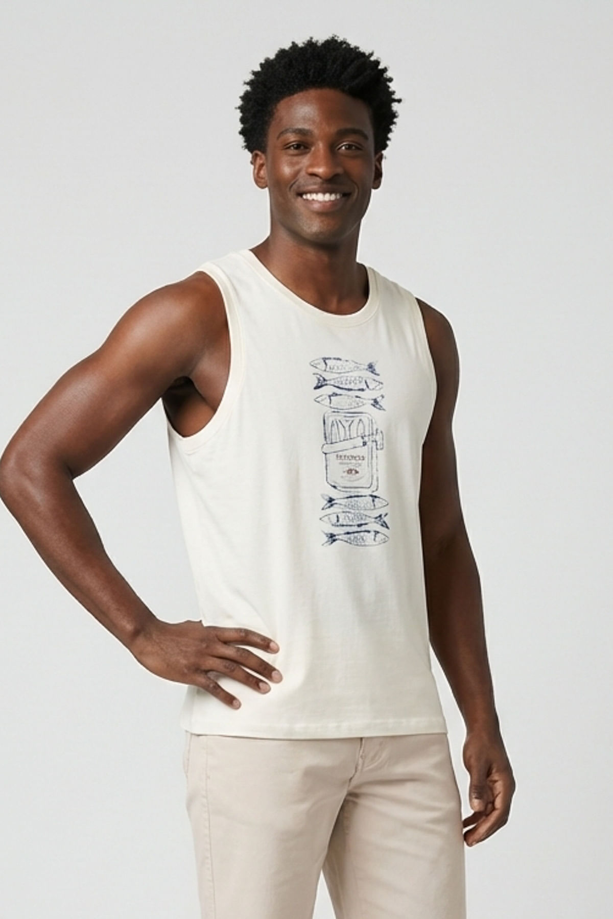 Regata Masculina Off White - imagem 1
