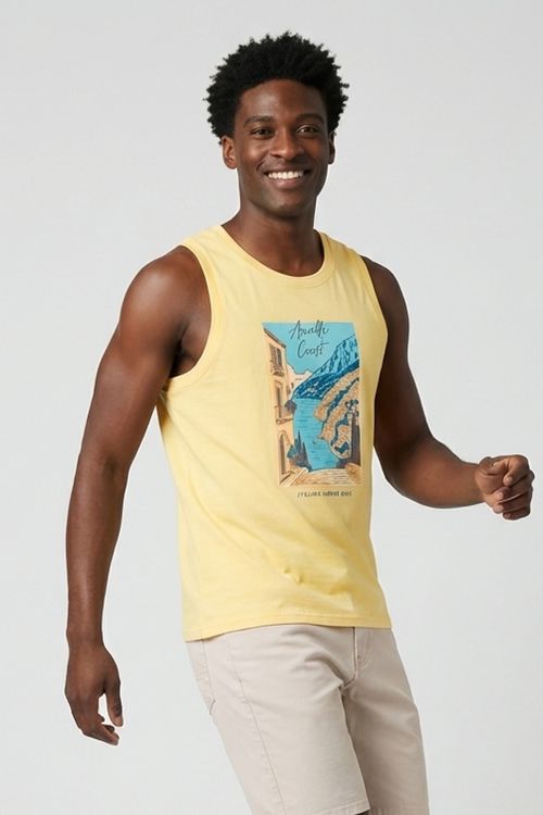 Regata Masculina Amarelo Claro Super Silk