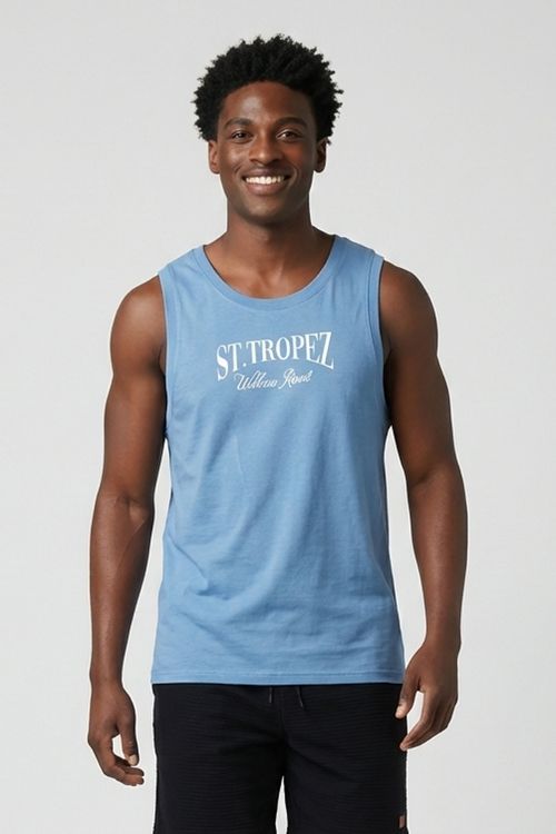 Regata Masculina Super Silk Azul Médio