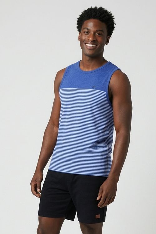 Regata Masculina Royal Azul Médio Silk