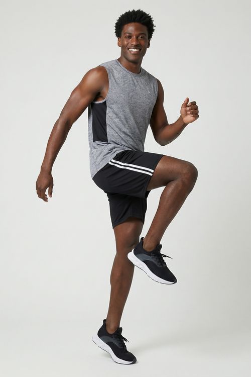 Bermuda Masculina Preta Listras Laterais Brancas