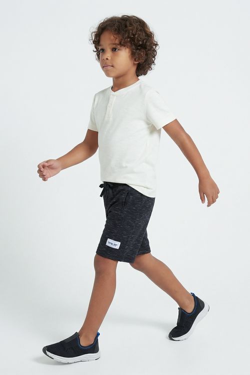 Short Infantil Menino Preto Mesclado