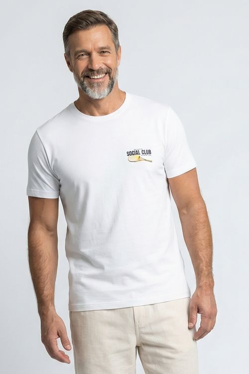 Camiseta Masculina Off White Social Club Raquete
