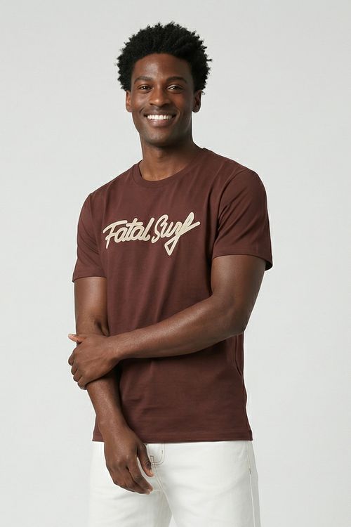 Camiseta Masculina Marrom Fatal Surf Streetwear
