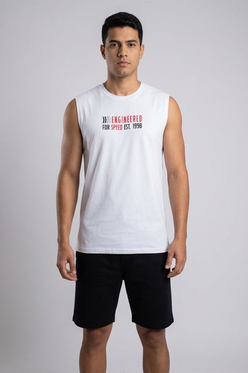 Regata masculina branca Engineered For Speed