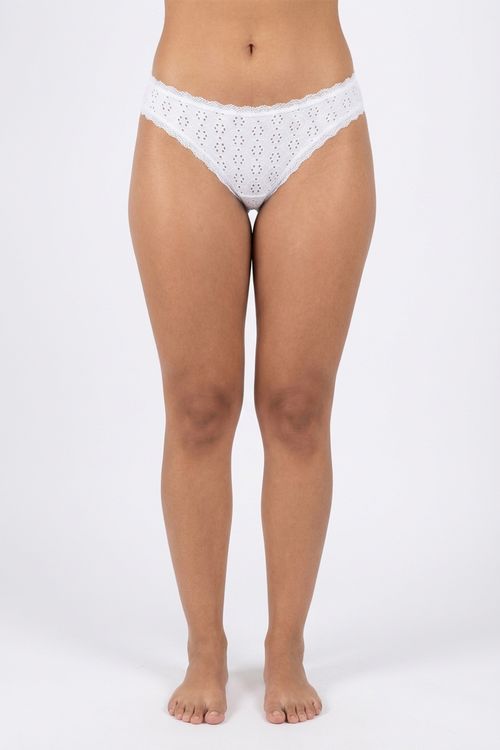 Calcinha Bikini Feminina Branca Renda Laise