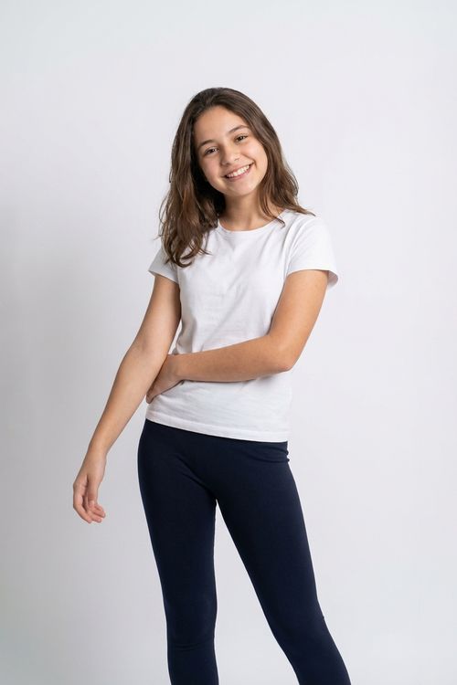 Calça Legging Infantil Menina Preta Juvenil