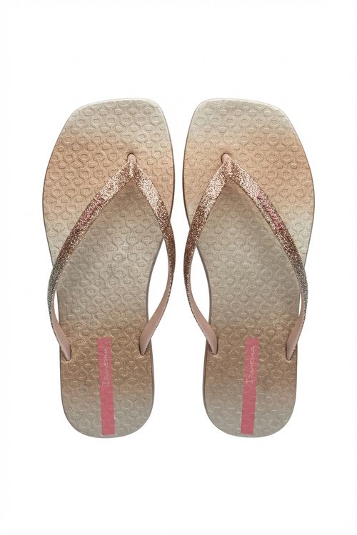 Chinelo Feminino Dourado Glitter