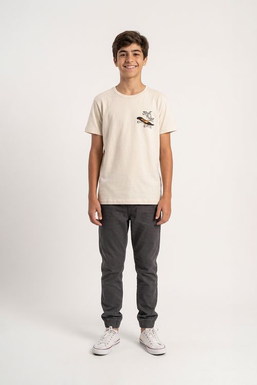 Camiseta Infantil Menino Off White Juvenil Estampa Skate