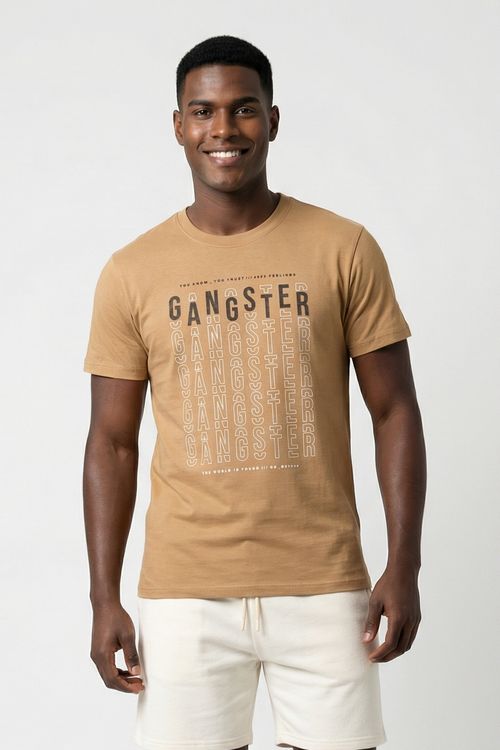 Camiseta Masculina Caramelo Street GANGSTER
