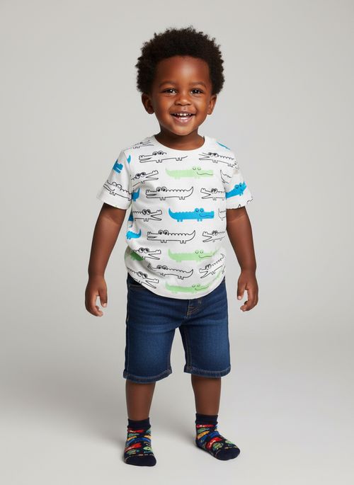 Camiseta inf1/3nos1274908 rot jacaré off white