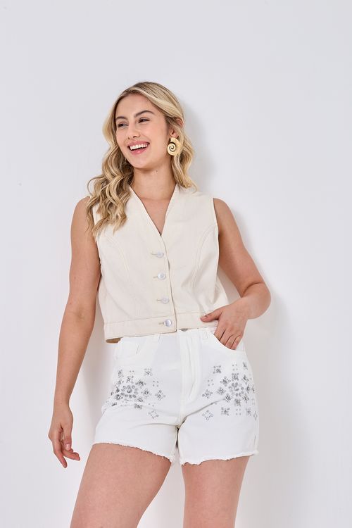 Shorts fem rom 4615191 srj bord pdr off off white