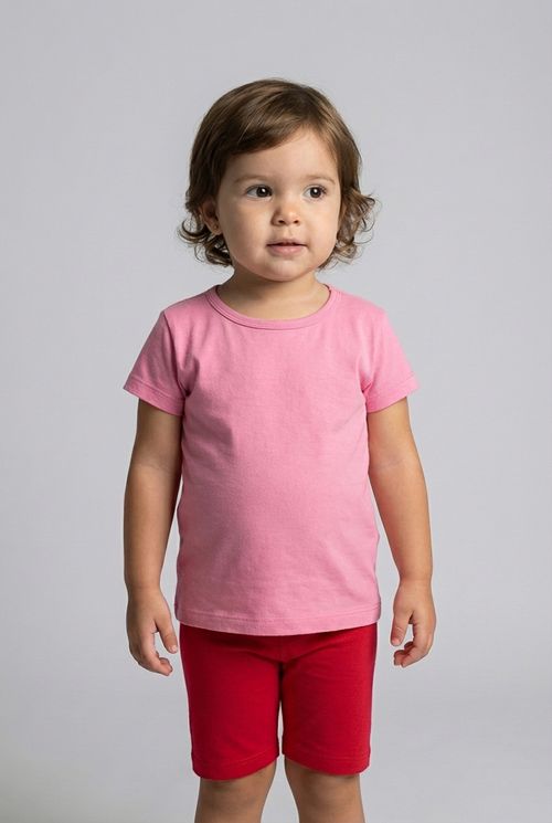 Shorts Ciclista Infantil Menina Vermelho Liso