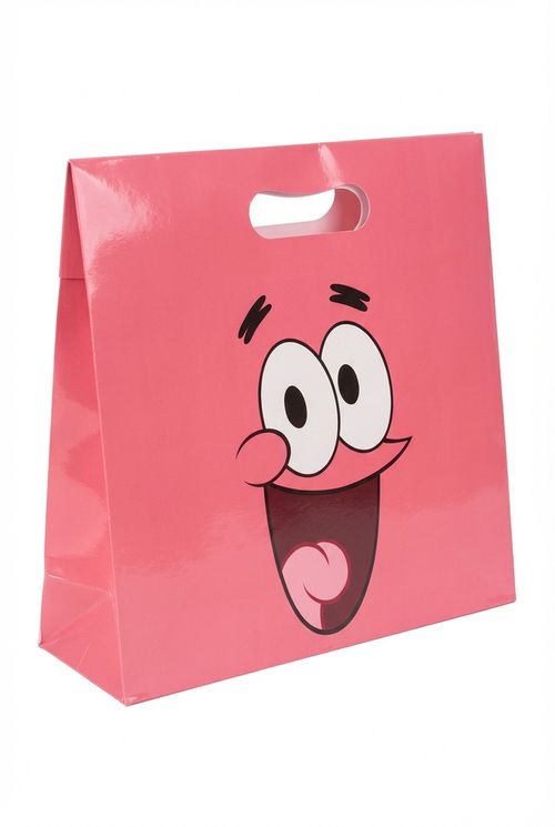 Sacola de Presente Infantil Menina Rosa Brilhante Patrick Estrela