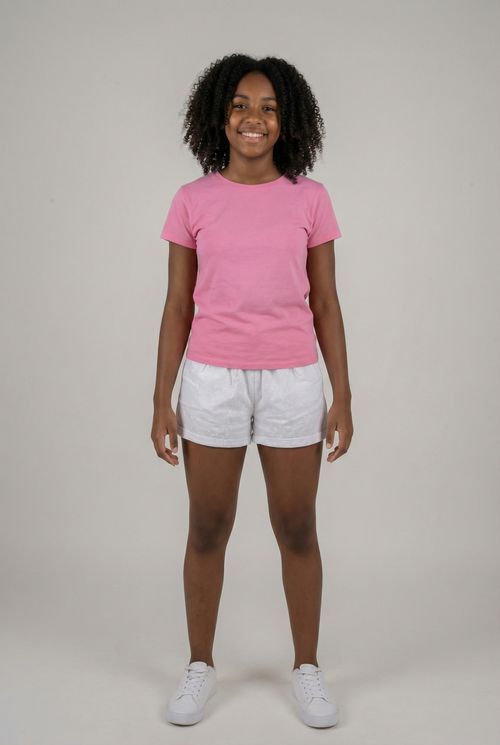 Short Infantil Menina Branco Infantil Bordado