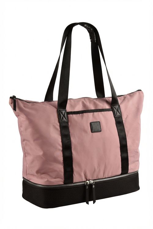 Bolsa Feminina Rosa Fundo Separado para Academia e Viagem