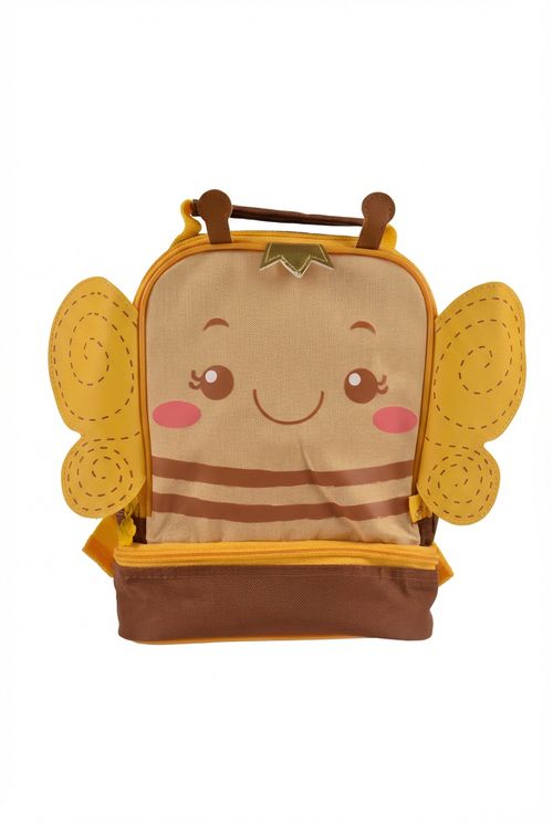 Mochila Lancheira Infantil Menina Amarelo Abelhinha 3D