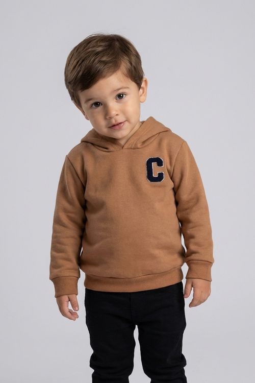 Moletom Infantil Menino Caramelo Patch College 'C'