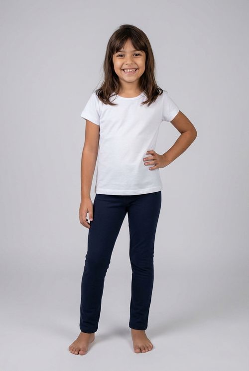 Legging Infantil Menina Marinho Infantil Lisa