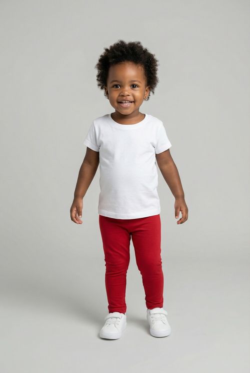 Legging Infantil Menina Vermelho Lisa