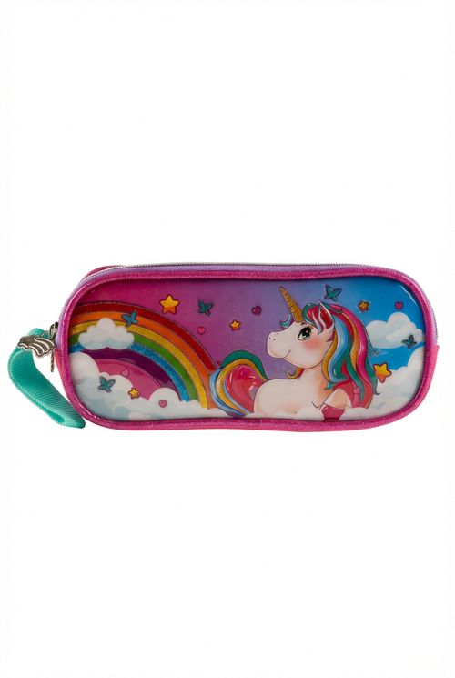 Estojo Escolar Infantil Menina Multicolorido Unicórnio