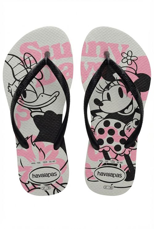 Chinelo Feminino Branco Minnie e Margarida Sunny Day