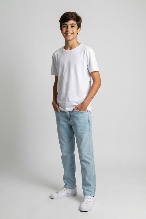 Calça Jeans Juvenil Azul Médio