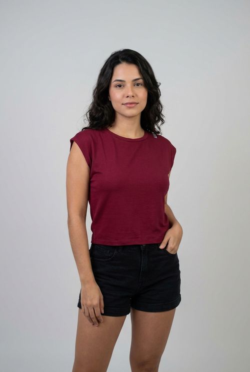 Blusa Muscle Tee Feminina Vinho