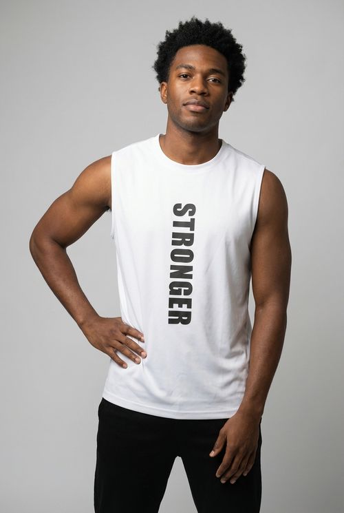 Regata Masculina Branca Stronger